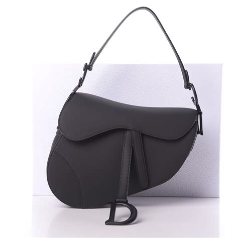 dior black matte saddle bag